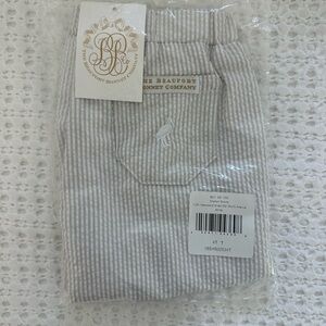 The Beaufort Bonnet Company Light Gray Striped Kids Shorts